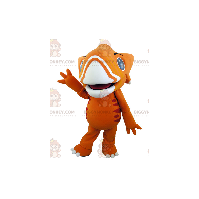 Very Awesome Orange and Yellow Dinosaur BIGGYMONKEY™ Mascot Very Awesome Orange and Yellow Dinosaur BIGGYMONKEY™ Mascot