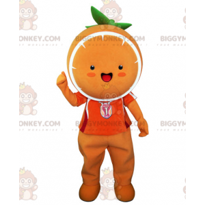 Jätte orange BIGGYMONKEY™ maskotdräkt. Tangerine BIGGYMONKEY™