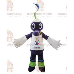 Purple White and Green Creature BIGGYMONKEY™ Mascot Costume –