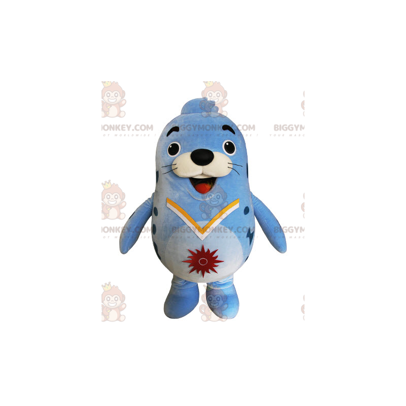 Funny Plump Seal Blue Sea Lion BIGGYMONKEY™ Mascot Costume -