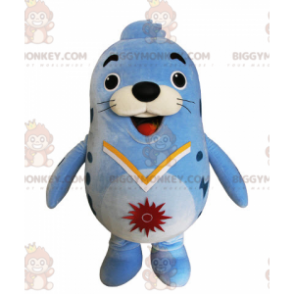 Funny Plump Seal Blue Sea Lion BIGGYMONKEY™ Mascot Costume -