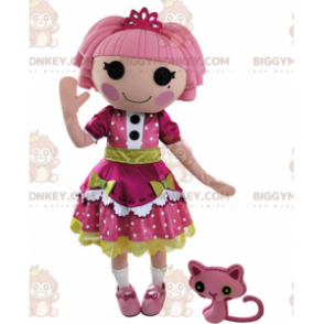 Mascotte kostuum BIGGYMONKEY™ pop, gekleed in een mooie roze en