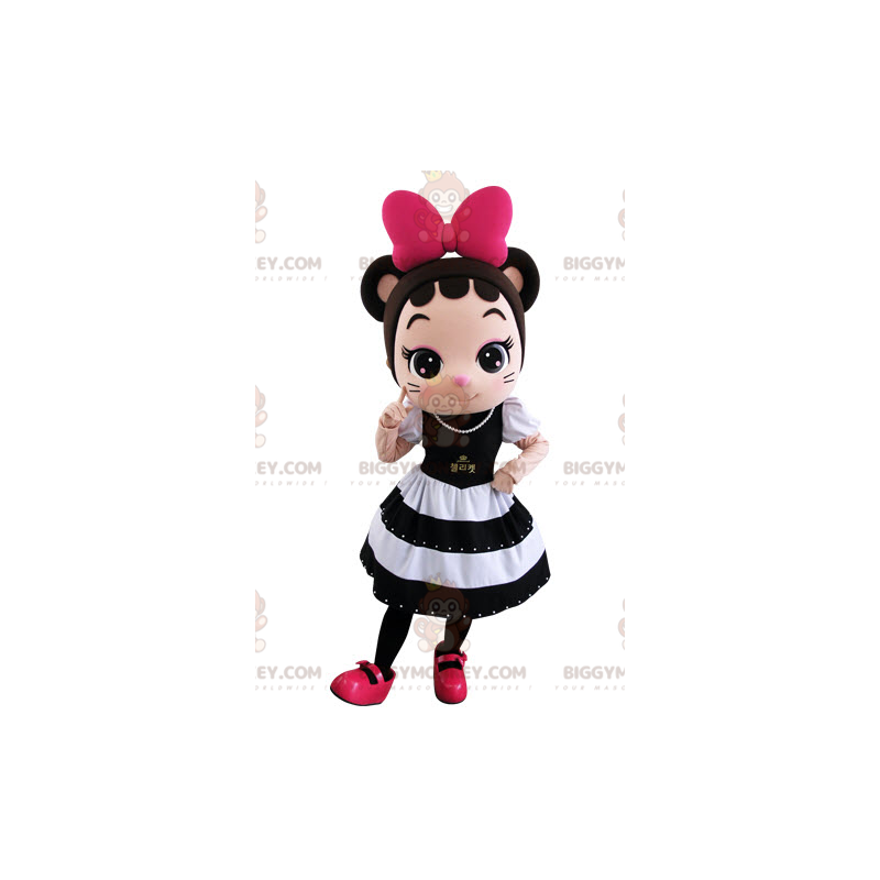 Costume de mascotte BIGGYMONKEY™ de fillette de souris très Costume de mascotte BIGGYMONKEY™ de fillette de souris très