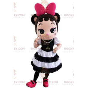 Disfraz de mascota BIGGYMONKEY™ de niña ratón muy elegante con hermoso vestido - Mascota del ratón - BiggyMonkey.com