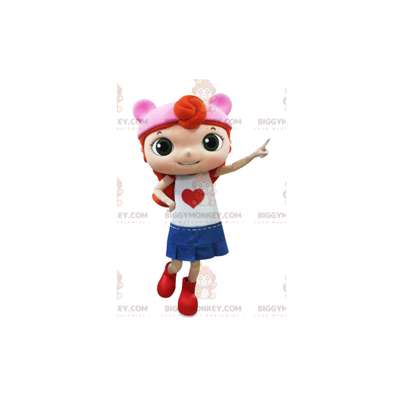 BIGGYMONKEY™ Costume da mascotte per ragazza dai capelli rossi BIGGYMONKEY™ Costume da mascotte per ragazza dai capelli rossi