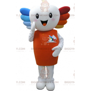 Costume de mascotte BIGGYMONKEY™ de bonhomme blanc très