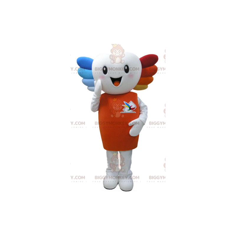 Costume de mascotte BIGGYMONKEY™ de bonhomme blanc très Costume de mascotte BIGGYMONKEY™ de bonhomme blanc très