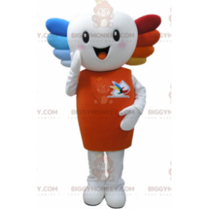 BIGGYMONKEY™ Mascot Costume Very Smiling White Man With Colored
