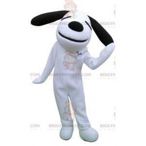 Kostým maskota bílého a černého psa BIGGYMONKEY™. Kostým