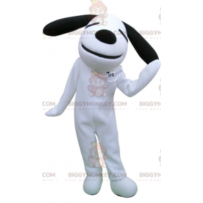 Hvit og svart hund BIGGYMONKEY™ maskotkostyme. Snoopys BIGGYMONKEY™ maskotdrakt - Hundemasker - BiggyMonkey.com