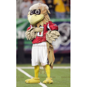Costume da mascotte BIGGYMONKEY™ uccello marrone e marrone