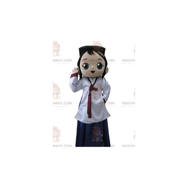 Brown Asian Girl BIGGYMONKEY™ Mascot Costume. Manga