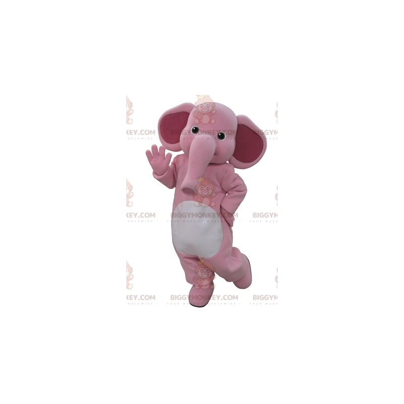 Pink and White Elephant BIGGYMONKEY™ Mascot Costume. Elephant Pink and White Elephant BIGGYMONKEY™ Mascot Costume. Elephant