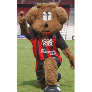 Brun hund BIGGYMONKEY™ maskotdräkt i sportkläder - BiggyMonkey
