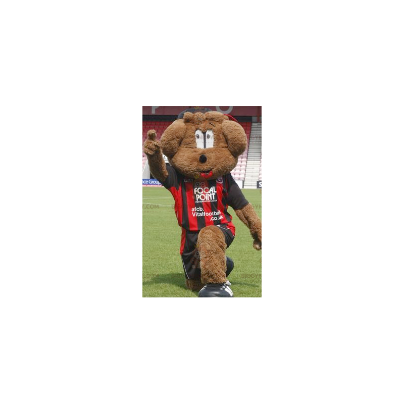 Brun hund BIGGYMONKEY™ maskotdräkt i sportkläder - BiggyMonkey Brun hund BIGGYMONKEY™ maskotdräkt i sportkläder - BiggyMonkey