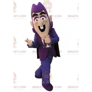 Purple Man BIGGYMONKEY™ Mascot Costume Dressed In Purple -