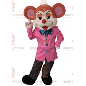 Pomarańczowo-beżowy kostium maskotki BIGGYMONKEY™ ubrana w
