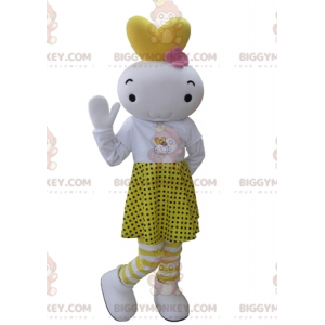 Disfraz de mascota BIGGYMONKEY™ Muñeco de nieve blanco y