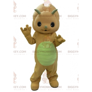 Costume de mascotte BIGGYMONKEY™ de dinosaure orange et jaune