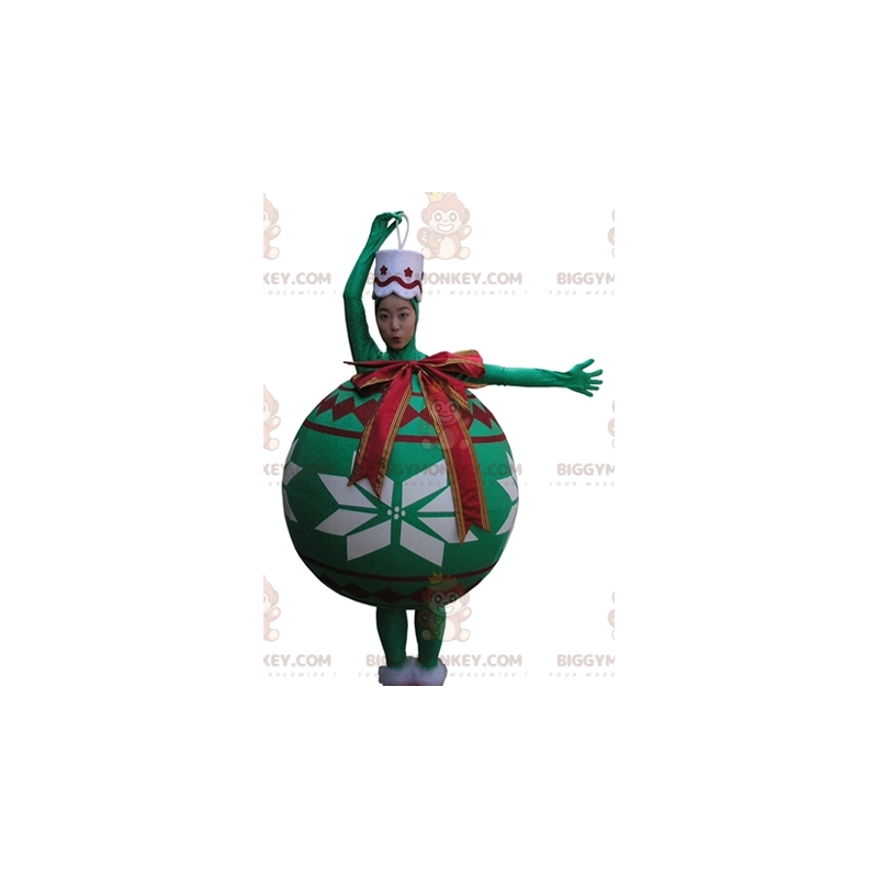 Costume da mascotte BIGGYMONKEY™ con palla gigante verde Costume da mascotte BIGGYMONKEY™ con palla gigante verde