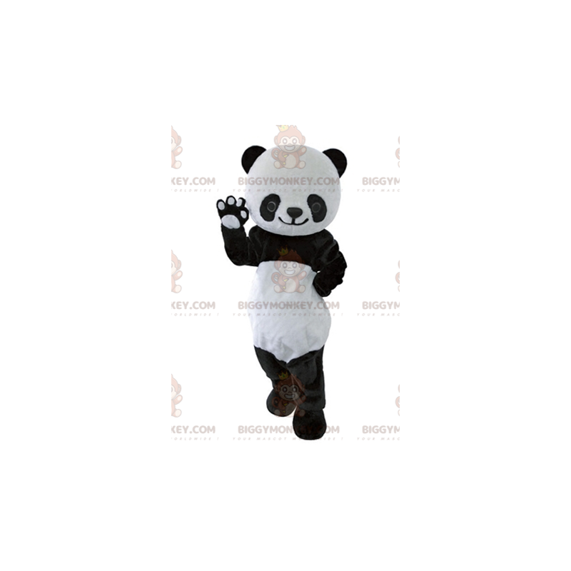 Meget smuk og realistisk sort og hvid panda BIGGYMONKEY™ maskot
