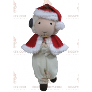 BIGGYMONKEY™ Disfraz de mascota de cabra oveja blanca y negra