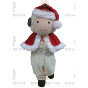 BIGGYMONKEY™ White and Black Sheep Goat Mascot Costume