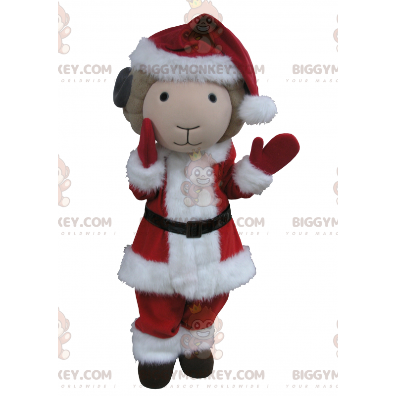 Kostium maskotki BIGGYMONKEY™ beżowo-czarna koza w stroju Kostium maskotki BIGGYMONKEY™ beżowo-czarna koza w stroju