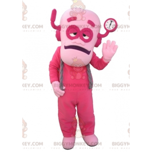 Pink Robot Man BIGGYMONKEY™ Maskottchenkostüm in Pink -