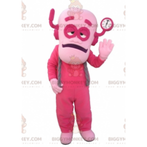 Ροζ ρομπότ Man BIGGYMONKEY™ μασκότ στολή ντυμένη στα ροζ - Ανθρώπινες Μασκότ - BIGGYMONKEY_05333 - BiggyMonkey.com