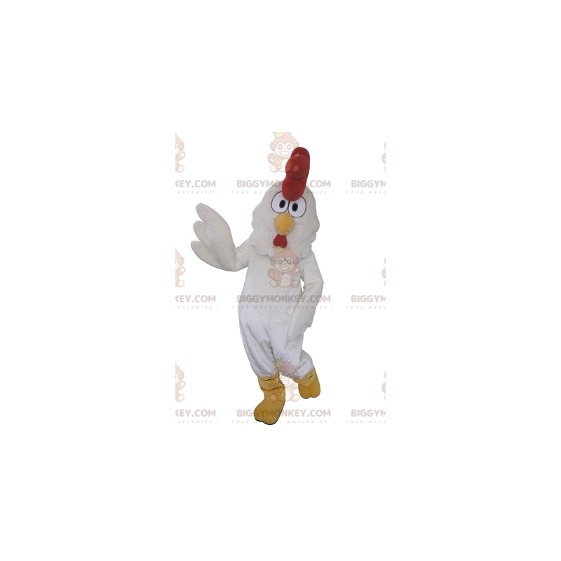 Giant White Hen Rooster BIGGYMONKEY™ Mascot Costume -