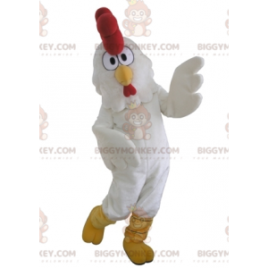 Giant White Hen Rooster BIGGYMONKEY™ Mascot Costume -