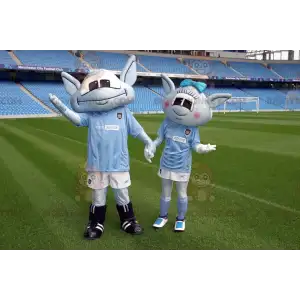 2 niebieskich kosmitów maskotki BIGGYMONKEY™ - Biggymonkey.com