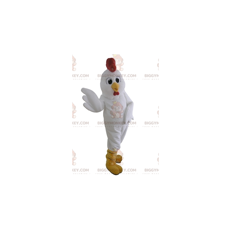 Giant White Hen BIGGYMONKEY™ Mascot Costume. Rooster Giant White Hen BIGGYMONKEY™ Mascot Costume. Rooster