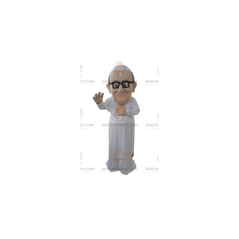 Costume de mascotte BIGGYMONKEY™ du Pape en tenue religieuse Costume de mascotte BIGGYMONKEY™ du Pape en tenue religieuse