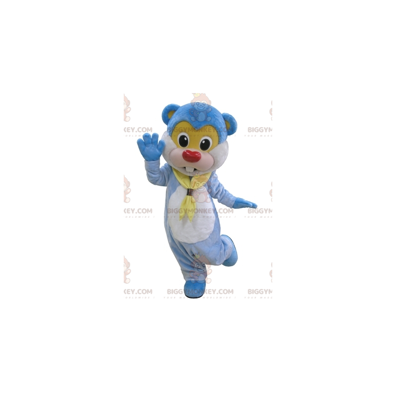 Simpatico costume mascotte Giant Beaver Blue Teddy BIGGYMONKEY™ Simpatico costume mascotte Giant Beaver Blue Teddy BIGGYMONKEY™
