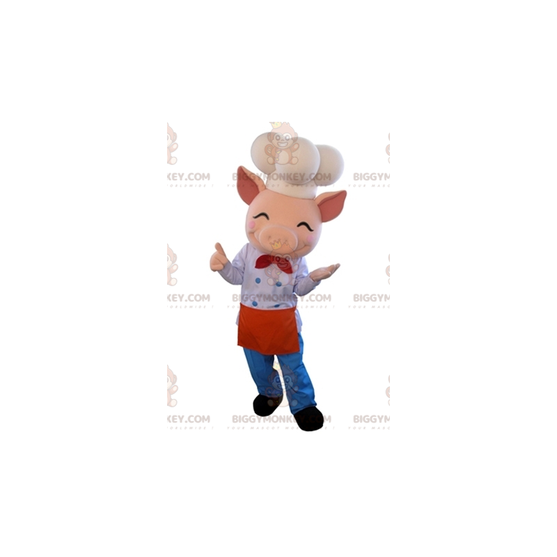 BIGGYMONKEY™ Mascot Costume Pink Pig In Chef Outfit – BIGGYMONKEY™ Mascot Costume Pink Pig In Chef Outfit –