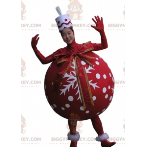 Obří kostým s maskotem BIGGYMONKEY™ s červeným vánočním stromem - Rostlinní maskoti - BIGGYMONKEY_05357 - BiggyMonkey.com