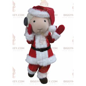 Costume de mascotte BIGGYMONKEY™ de bouc blanc et gris en tenue
