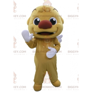 BIGGYMONKEY™ Mascottekostuum Zeer lachende gele man met