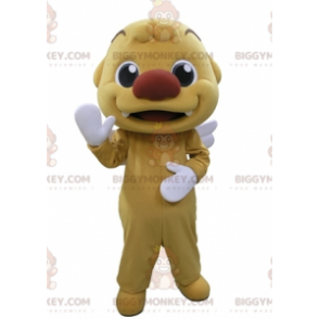 Traje de mascote BIGGYMONKEY™ Homem amarelo muito sorridente com asas - Mascotes masculinas - BiggyMonkey.com