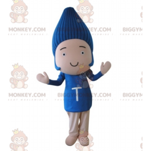 Baby Doll BIGGYMONKEY™ Costume da mascotte con capelli blu -