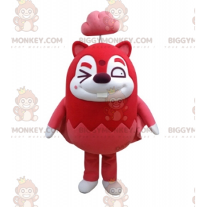 Στολή μασκότ BIGGYMONKEY™ Flying Squirrel Red Beaver -