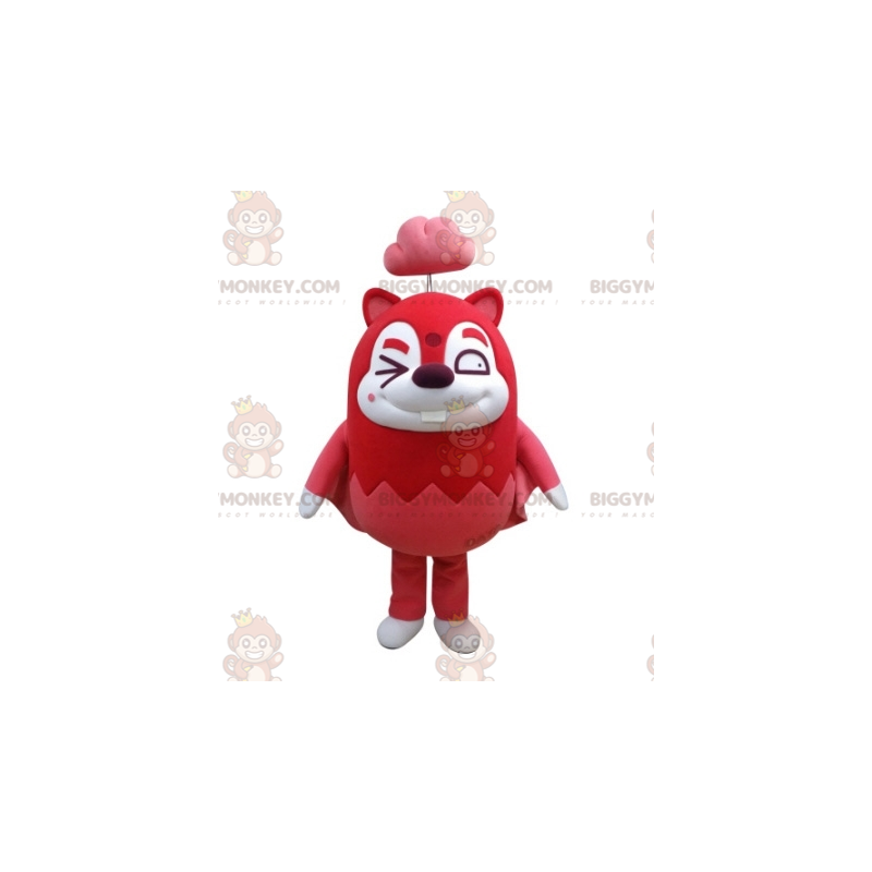 BIGGYMONKEY™ Flyvende Egern Red Beaver Maskot Kostume -