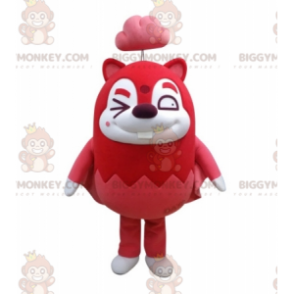 Traje de mascote de castor vermelho de esquilo voador