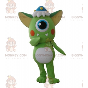 Traje de mascote Cyclops Green Alien BIGGYMONKEY™ –