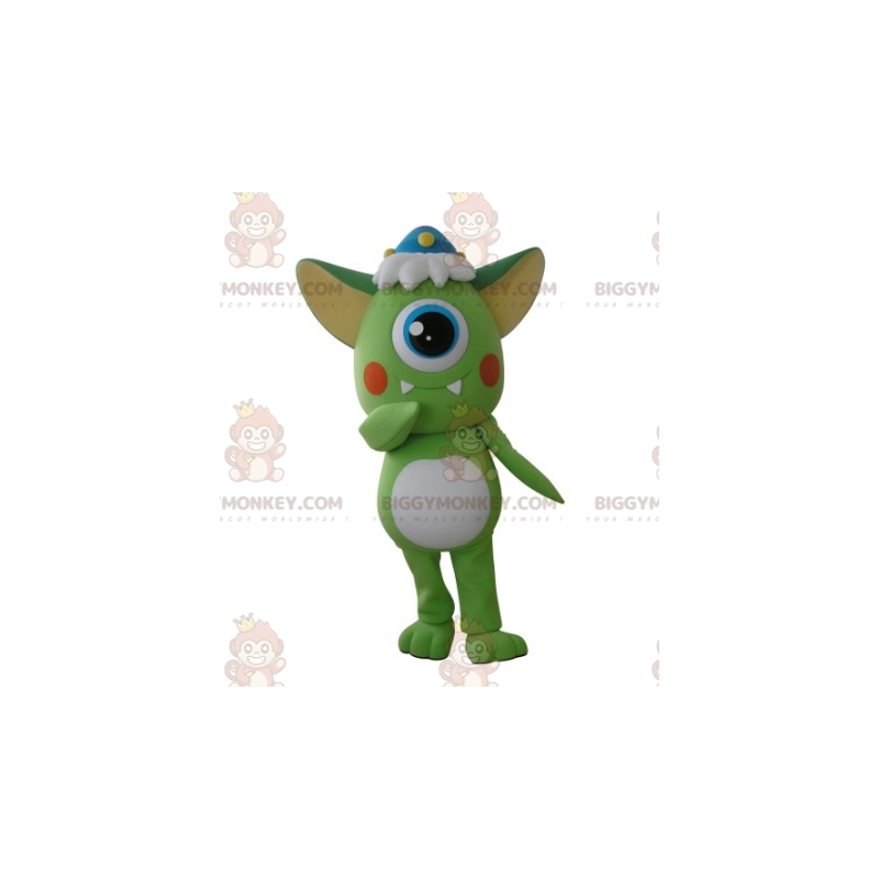 Cyclops Green Alien BIGGYMONKEY™ Mascot Costume -