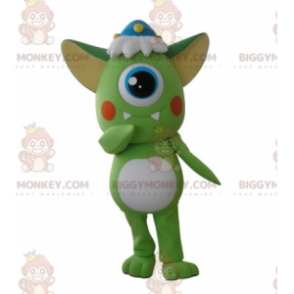 Cyclops Green Alien BIGGYMONKEY™ Mascot Costume -