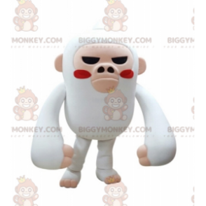 Kostium maskotka BIGGYMONKEY™ ostro wyglądającej, biało-różowej małpie - Maskotki małpy - BIGGYMONKEY_05385 - BiggyMonkey.com