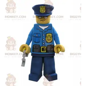 Lego BIGGYMONKEY™ Mascot Costume Dressed In Police Officer